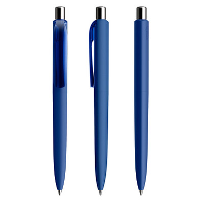 prodir® Kugelschreiber DS8 Soft Touch PRR Push, klassikblau/silber poliert prodir® Kugelschreiber DS8 Soft Touch PRR Push, klassikblau/silber poliert
