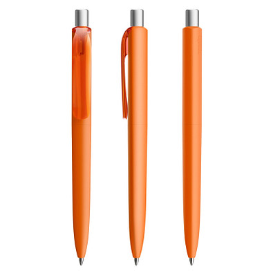 prodir® Kugelschreiber DS8 Soft Touch PRR Push, orange/silber satiniert prodir® Kugelschreiber DS8 Soft Touch PRR Push, orange/silber satiniert