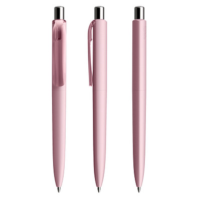 prodir® Kugelschreiber DS8 Soft Touch PRR Push, rosé/silber poliert prodir® Kugelschreiber DS8 Soft Touch PRR Push, rosé/silber poliert