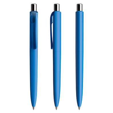 prodir® Kugelschreiber DS8 Soft Touch PRR Push, blau/silber poliert prodir® Kugelschreiber DS8 Soft Touch PRR Push, blau/silber poliert