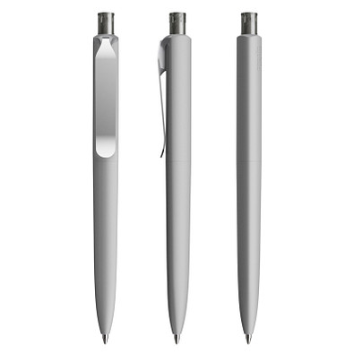 prodir® Druckkugelschreiber DS8 Soft Touch PSR Push, blaue Mine, delfingrau prodir® Druckkugelschreiber DS8 Soft Touch PSR Push, blaue Mine, delfingrau
