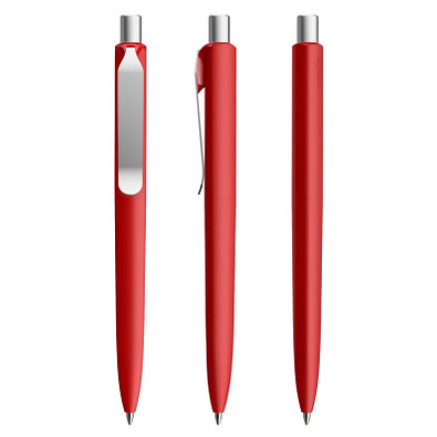 prodir® Druckkugelschreiber DS8 Soft Touch PSR Push, blaue Mine, dunkelrot/silber satiniert prodir® Druckkugelschreiber DS8 Soft Touch PSR Push, blaue Mine, dunkelrot/silber satiniert