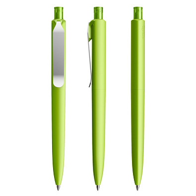 prodir® Druckkugelschreiber DS8 Soft Touch PSR Push, blaue Mine, hellgrün