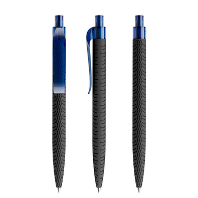 prodir® Druckkugelschreiber QS03 Soft Touch PRT Push, blaue Mine, schwarz/dunkelblau prodir® Druckkugelschreiber QS03 Soft Touch PRT Push, blaue Mine, schwarz/dunkelblau