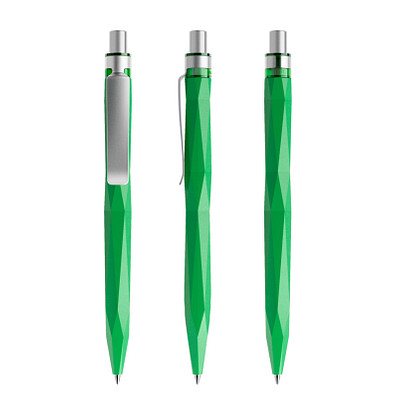 prodir® Druckkugelschreiber QS20 PMS Push, blaue Mine, hellgrün/silber satiniert prodir® Druckkugelschreiber QS20 PMS Push, blaue Mine, hellgrün/silber satiniert