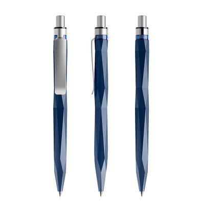 prodir® Druckkugelschreiber QS20 PMS Push, dunkelblau/silber satiniert prodir® Druckkugelschreiber QS20 PMS Push, dunkelblau/silber satiniert