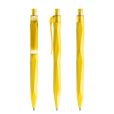 prodir® Druckkugelschreiber QS20 PMT Push, blaue Mine, gelb