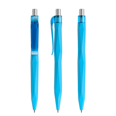 prodir® Kugelschreiber QS20 Soft Touch PRT Push, cyanblau/silber satiniert prodir® Kugelschreiber QS20 Soft Touch PRT Push, cyanblau/silber satiniert