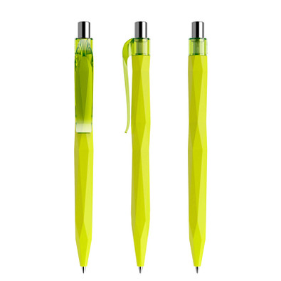 prodir® Kugelschreiber QS20 Soft Touch PRT Push, gelbgrün/silber poliert prodir® Kugelschreiber QS20 Soft Touch PRT Push, gelbgrün/silber poliert