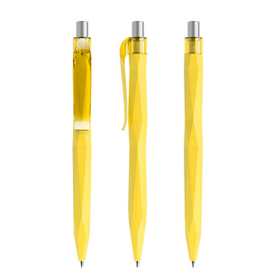 prodir® Kugelschreiber QS20 Soft Touch PRT Push, gelb/silber satiniert prodir® Kugelschreiber QS20 Soft Touch PRT Push, gelb/silber satiniert