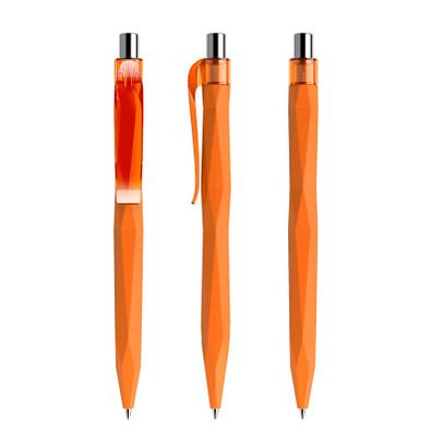 prodir® Kugelschreiber QS20 Soft Touch PRT Push, orange/silber poliert prodir® Kugelschreiber QS20 Soft Touch PRT Push, orange/silber poliert