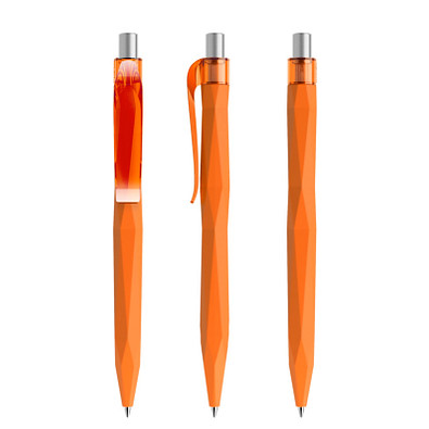 prodir® Kugelschreiber QS20 Soft Touch PRT Push, orange/silber satiniert prodir® Kugelschreiber QS20 Soft Touch PRT Push, orange/silber satiniert