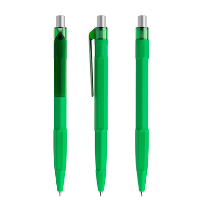 prodir® Druckkugelschreiber QS30 Soft Touch PRT Push, blaue Mine, hellgrün/silber satiniert prodir® Druckkugelschreiber QS30 Soft Touch PRT Push, blaue Mine, hellgrün/silber satiniert