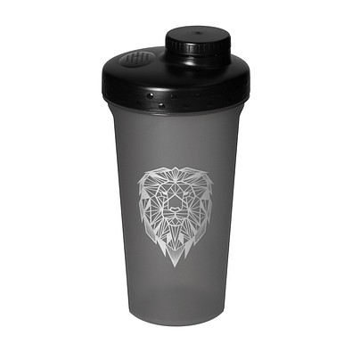 Protein Shaker Energy, 600 ml, transparent-grau/schwarz