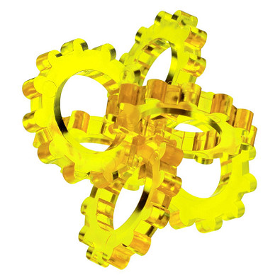 Pussycat 3D-Geduldspiel Hexon, transparent-gelb Pussycat 3D-Geduldspiel Hexon, transparent-gelb