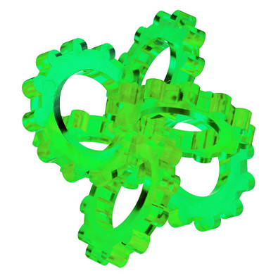 Pussycat 3D-Geduldspiel Hexon, transparent-grün Pussycat 3D-Geduldspiel Hexon, transparent-grün