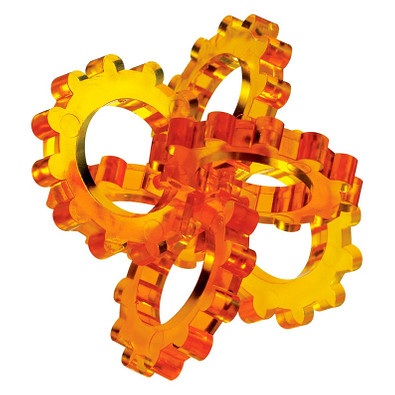 Pussycat 3D-Geduldspiel Hexon, transparent-orange Pussycat 3D-Geduldspiel Hexon, transparent-orange
