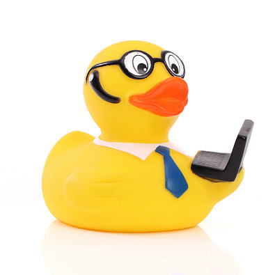 Schnabels® Bade-Ente Laptop, gelb / schwarz Schnabels® Bade-Ente Laptop, gelb / schwarz