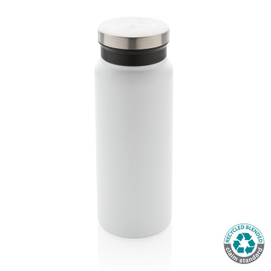 RCS recycelte Stainless Steel Vakuumflasche 600ml, weiß