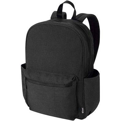 Recanvas 15,6” GRS recycelter City-Rucksack 16L, schwarz