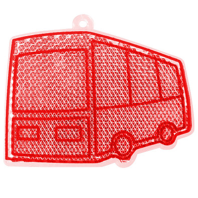 Reflektor Bus, transparent-rot Reflektor Bus, transparent-rot