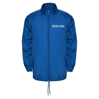Regenjacke Island –  leichte Windjacke mit Reißverschluss, S, Royalblau