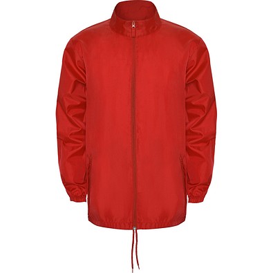 Regenjacke – leichte Windjacke mit Reißverschluss, XXXL, Rot