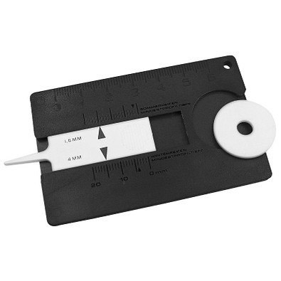 Reifenprofilmesser Card, schwarz Reifenprofilmesser Card, schwarz