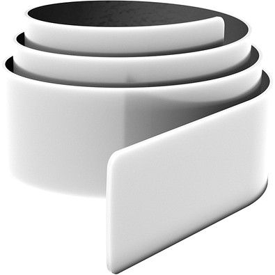 RFX™ 34 cm reflektierendes PVC Schnapparmband, weiss