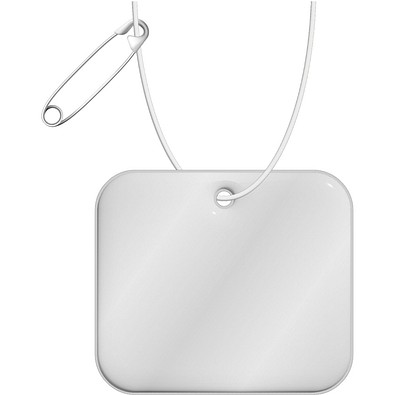 RFX™ H-20 rechteckiger reflektierender PVC-Anhänger XL, weiss