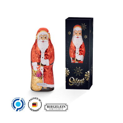 Riegelein Weihnachtsmann in Werbebox, inkl. Druck