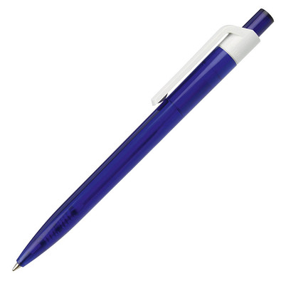 RITTER PEN Druckkugelschreiber Insider, blaue Mine, transparent, blau/weiß