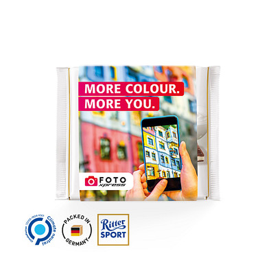 Ritter SPORT 100g im Werbeschuber, Joghurt, inkl. Druck