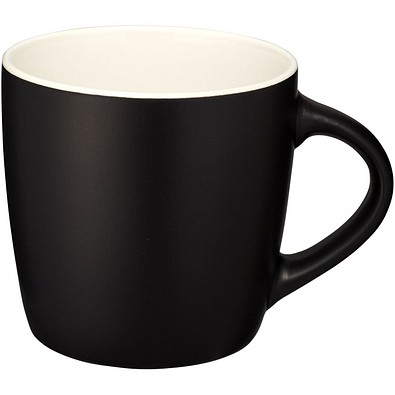 Keramikbecher Riviera, 340 ml, schwarz/weiß