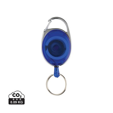 Roller-Clip-Schlüsselanhänger aus RCS recyceltem ABS, blau