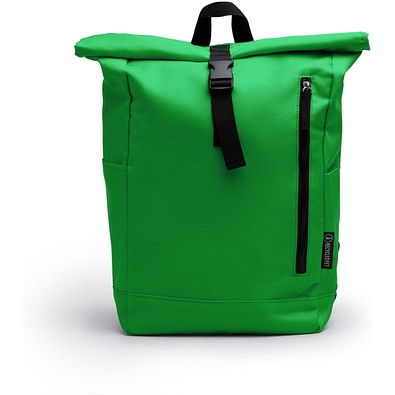 Roll-Top Rucksack aus RPET, FERN GREEN