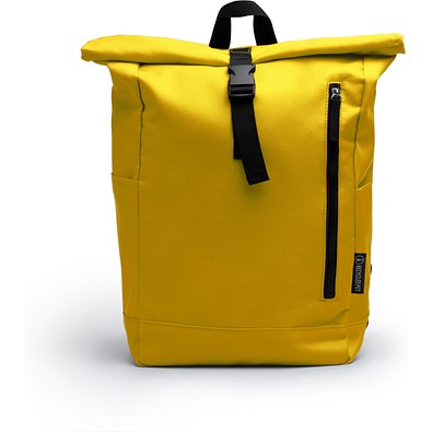 Roll-Top Rucksack aus RPET, YELLOW
