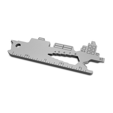 ROMINOX® Key Tool, Cargo Ship - 19 Funktionen, silber