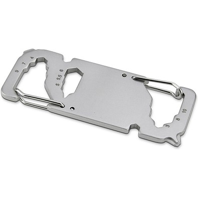 ROMINOX® Key Tool // Link - 20 Funktionen (Karabiner), silber