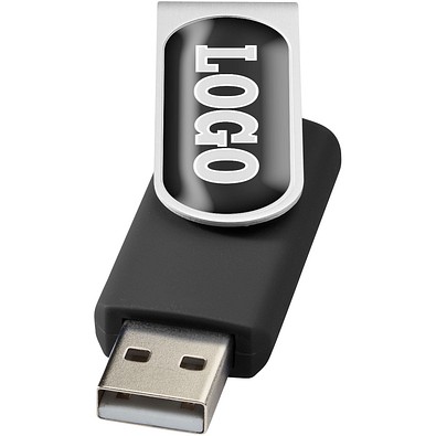Rotate Doming USB-Stick, schwarz, 64GB