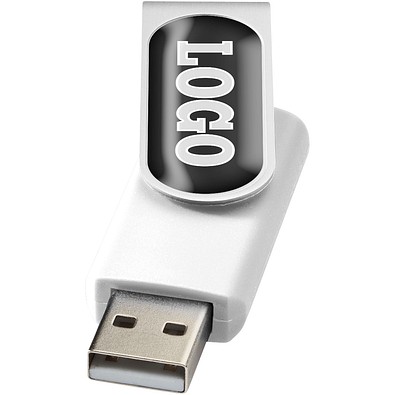 Rotate Doming USB-Stick, weiss, 4GB