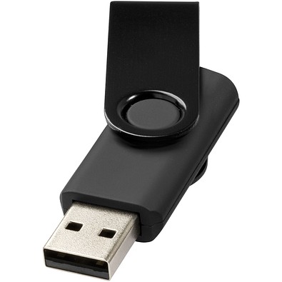 Rotate Metallic USB-Stick, schwarz, 4GB