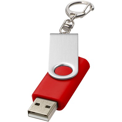 Rotate mit Schlüsselanhänger USB-Stick, mittelrot, 16GB