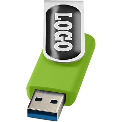 Rotate USB-Stick 3.0 mit Doming, limone, 128GB