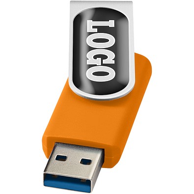 Rotate USB-Stick 3.0 mit Doming, orange, 16GB