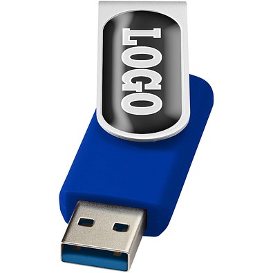 Rotate USB-Stick 3.0 mit Doming, royalblau, 32GB