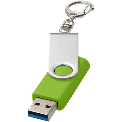 Rotate USB-Stick 3.0 mit Schlüsselanhänger, limone, 16GB