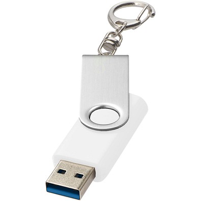 Rotate USB-Stick 3.0 mit Schlüsselanhänger, weiss, 16GB