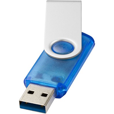 Rotate USB-Stick 3.0 transparent, blau, 64GB