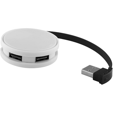 Round USB Hub, weiss,schwarz Round USB Hub, weiss,schwarz